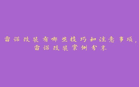 雷诺改装有哪些技巧和注意事项,雷诺改装案例分享