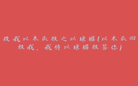 投我以木瓜报之以琼琚（以木瓜回报我，我将以琼琚报答你）