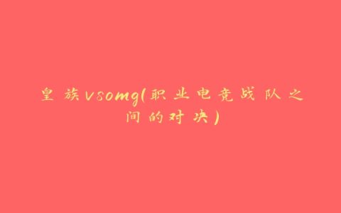 皇族vsomg（职业电竞战队之间的对决）