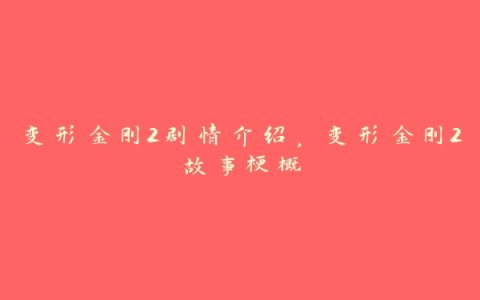 变形金刚2剧情介绍，变形金刚2故事梗概